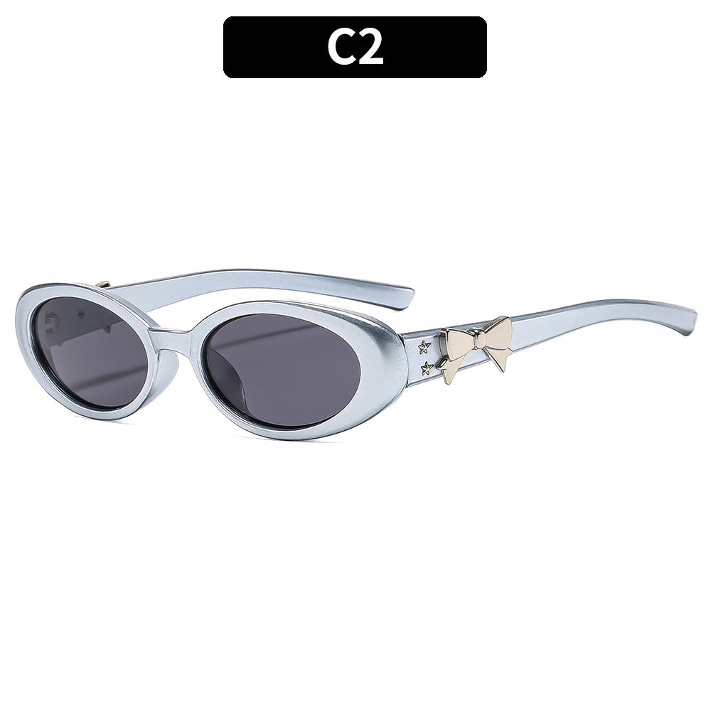 Vintage-inspirierte ovale Rahmen-Sonnenbrille