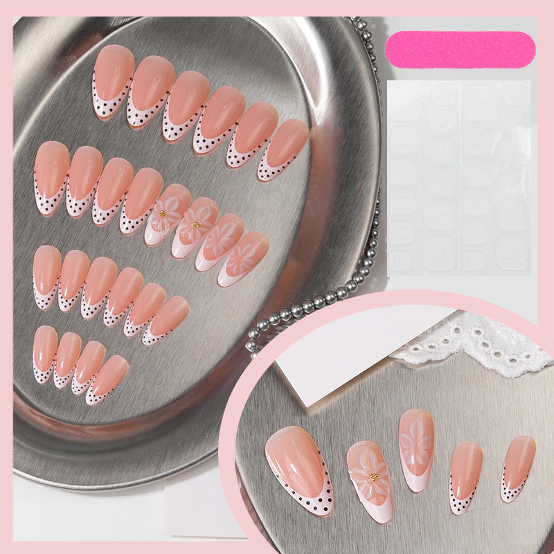 Elegantes florales Kunst-Press-On-Nagelset Brehn