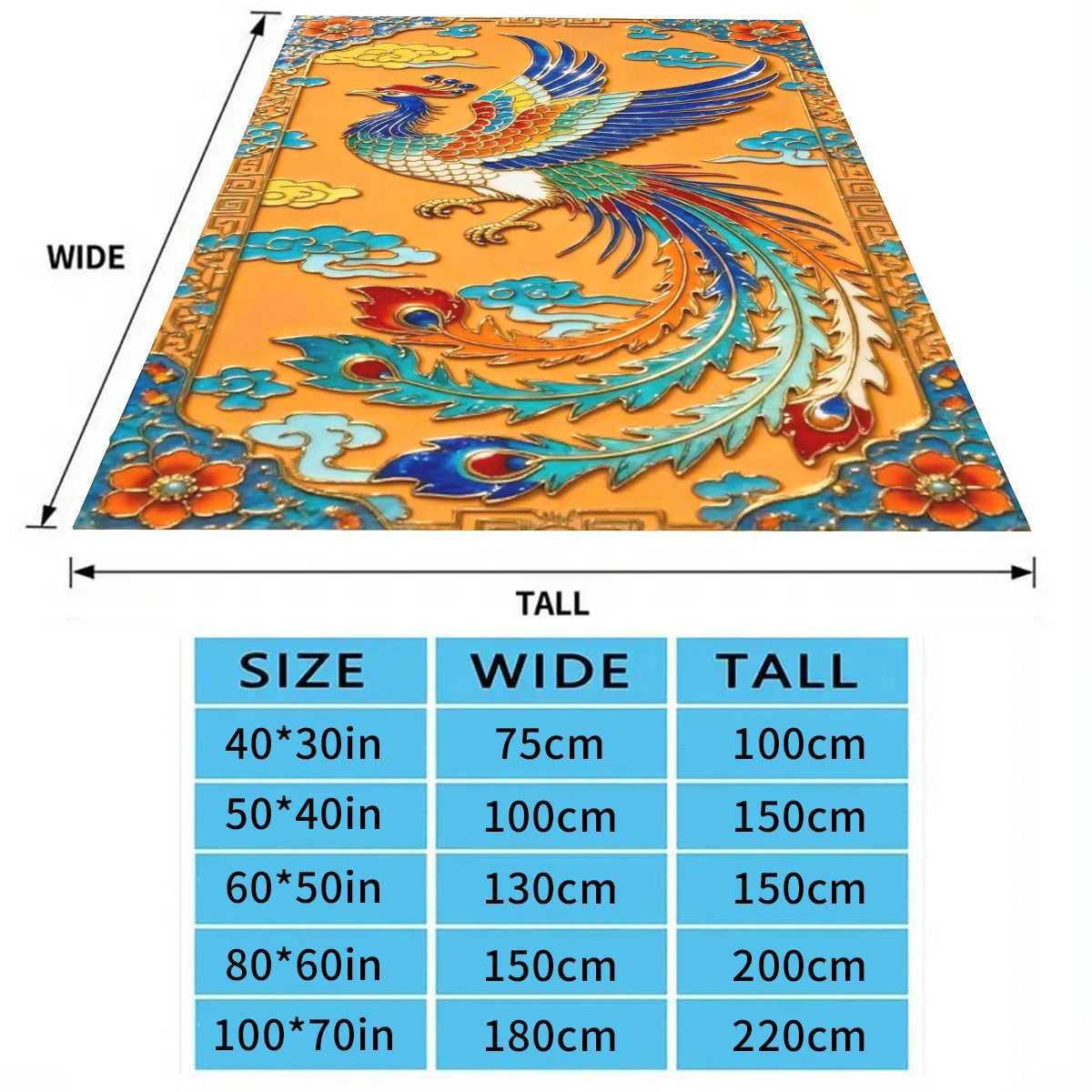 Kuschelige Phoenix-Themen Fleece-Decke