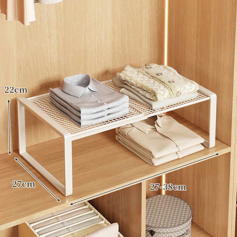 Verstellbarer Metall Kleiderschrank Regal Hebeorganisator