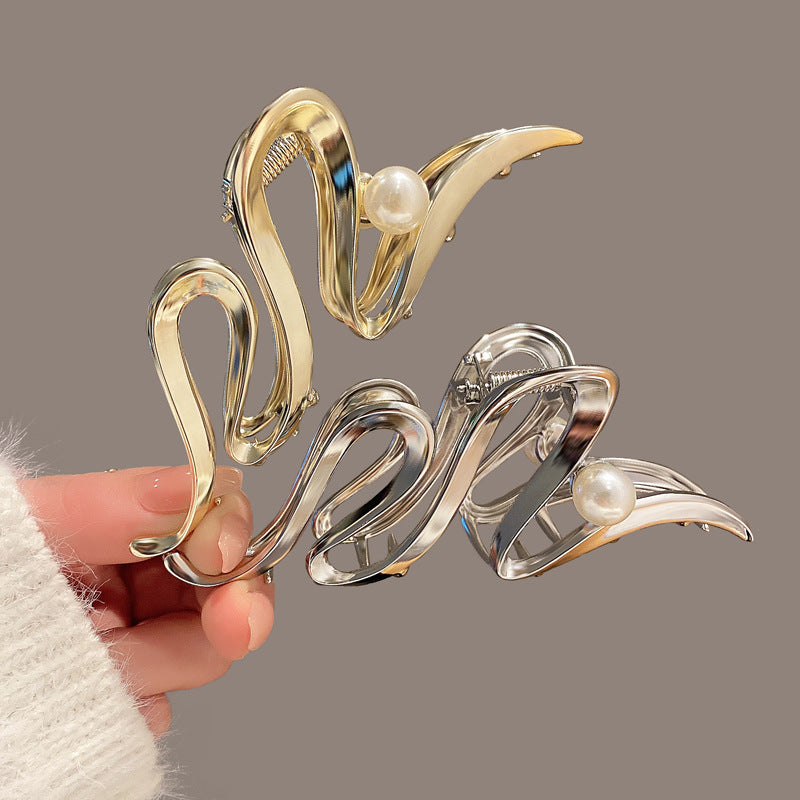 Elegante Wellen-Design Haarklammer Brehn