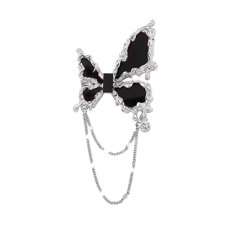 Elegante Brosche mit Blumen- und Kettenmotiv Brehn