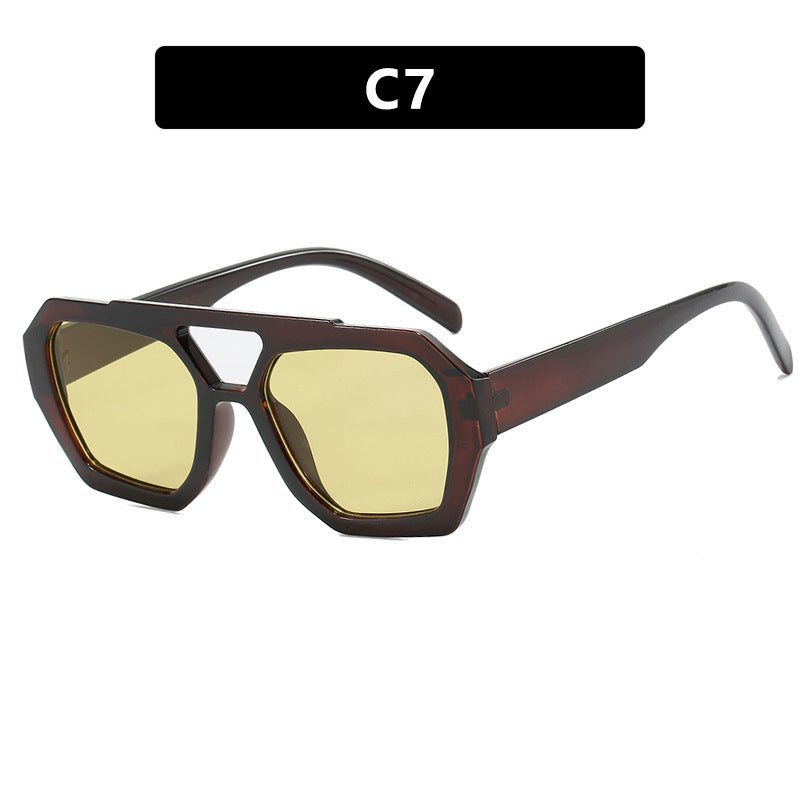 Damen geometrische Sonnenbrille aus robustem Kunststoff mit polarisierten Gläsern Brehn
