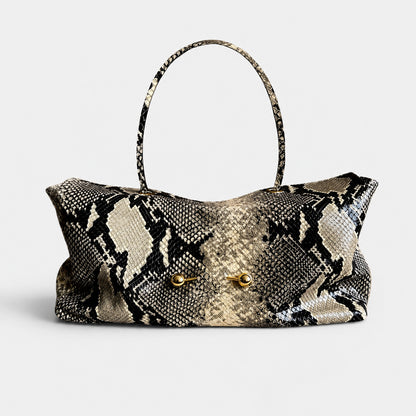 Elegante Krokodil-Textur Schultertasche