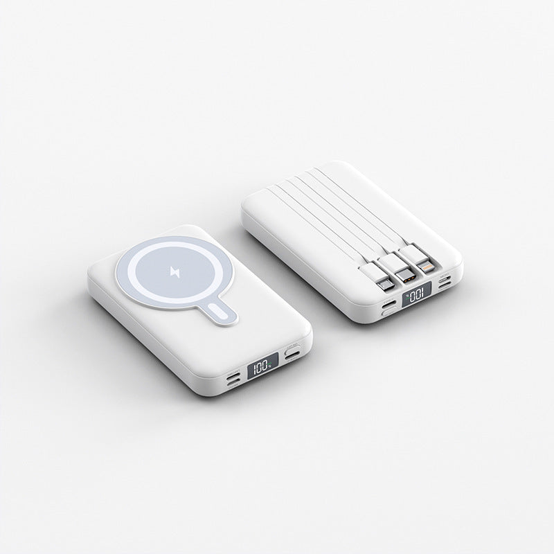 Tragbare Powerbank mit kabelloser Ladefunktion und digitaler Anzeige Brehn