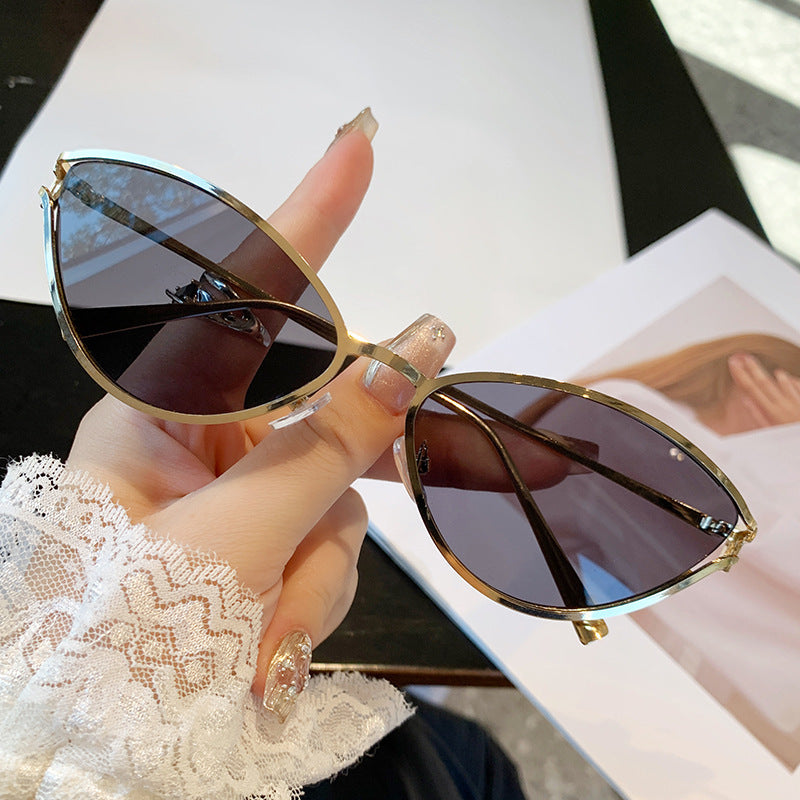 Damen Cat-Eye Sonnenbrille mit elegantem Metallrahmen und UV-Schutz Brehn