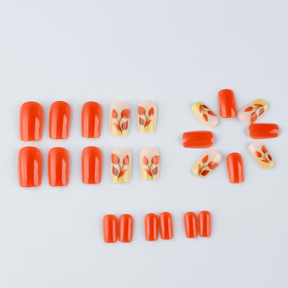 Herbst-Themen Press-On Nagelkunst Set Brehn