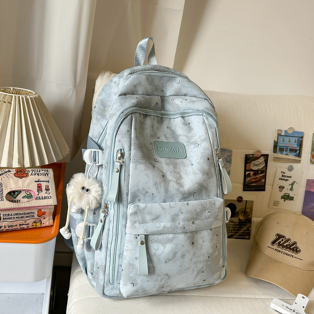 Trendige Sterne und Monde Muster Rucksack Brehn