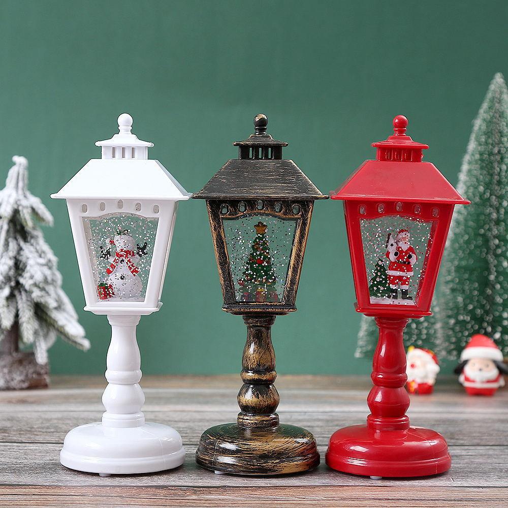Nostalgische Weihnachtslaterne mit Santa Figur Brehn