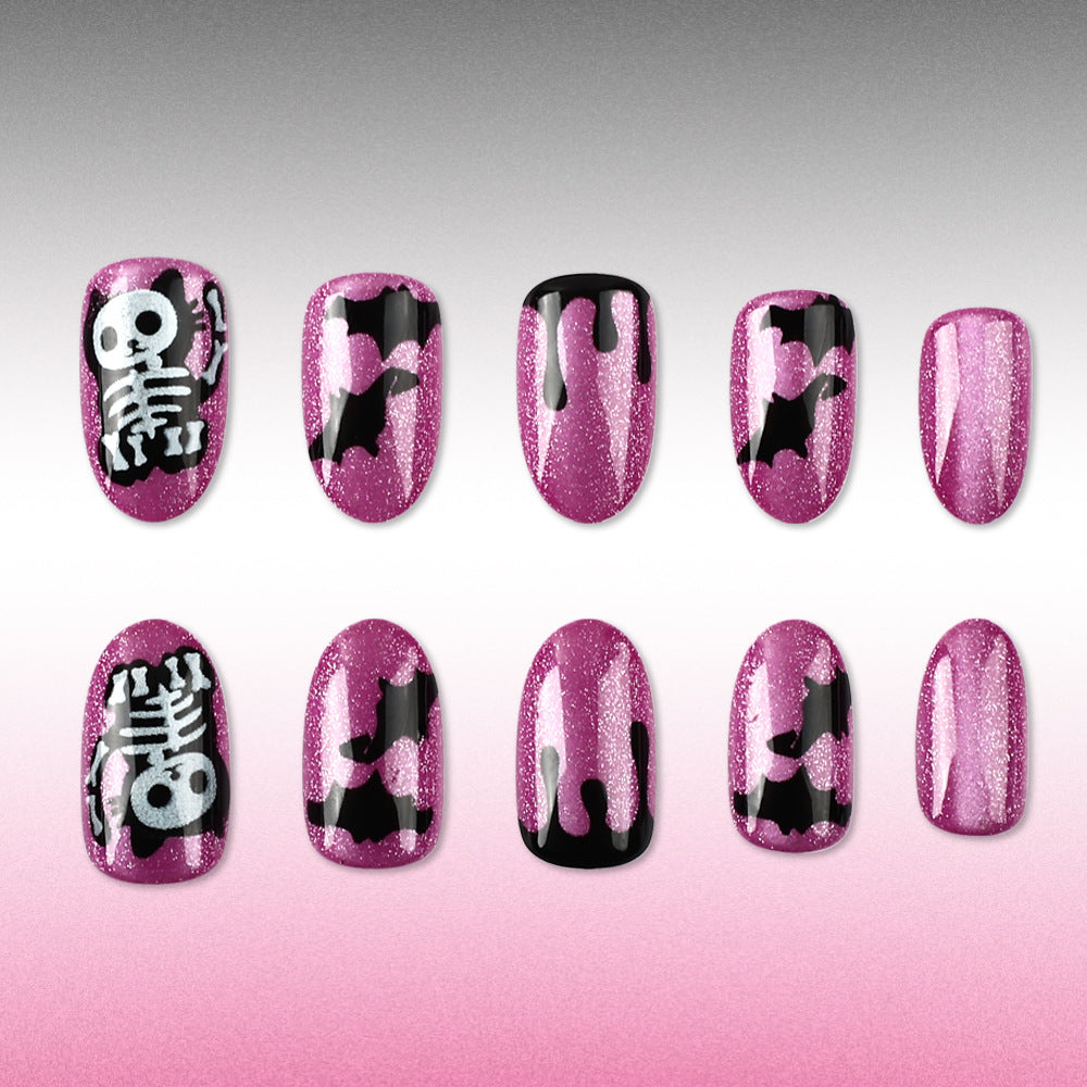 Künstlerische Halloween-Themen Press-On Nagelkunst Brehn
