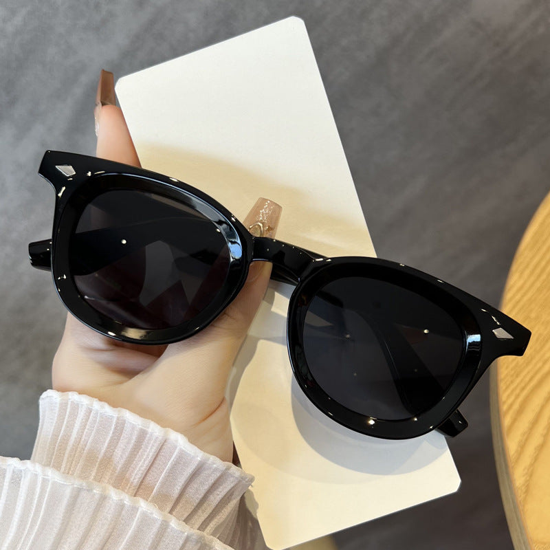 Damen modische Cat-Eye Sonnenbrille mit transparentem Rahmen Brehn