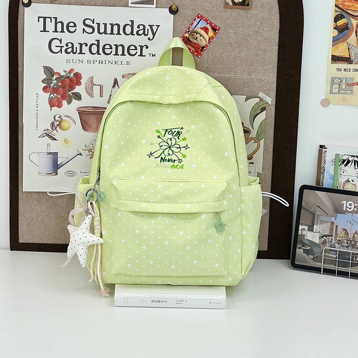 Stylische Schachbrettdruck-Rucksack Brehn