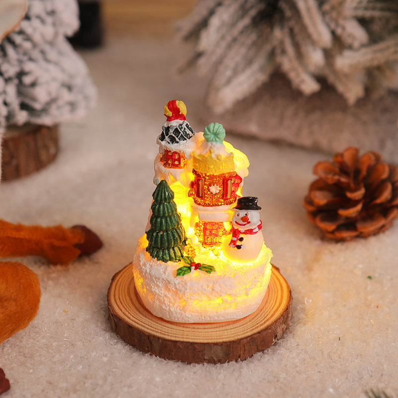 Weihnachtliche Miniaturbeleuchtung mit Schneeszenen Brehn