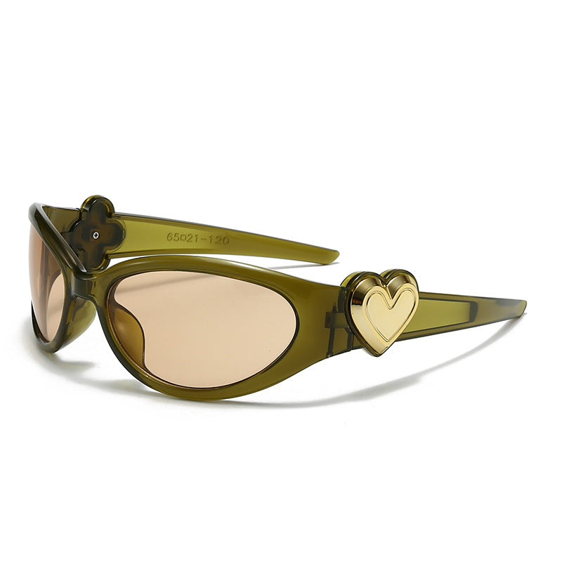 Damen modische Sonnenbrille im stilvollen Herzdesign Brehn