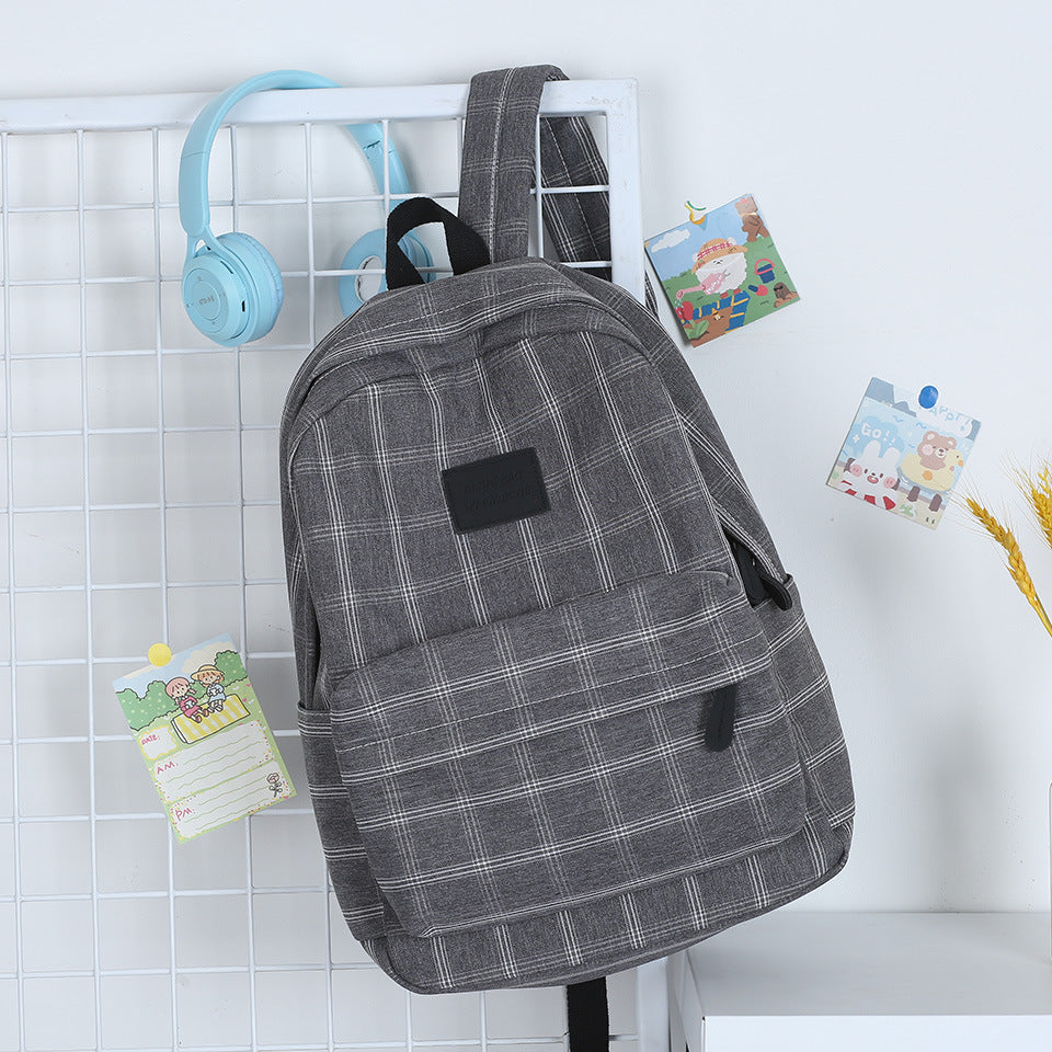 Klassisches Karomuster Schulrucksack Brehn