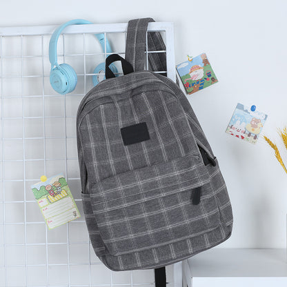 Klassisches Karomuster Schulrucksack Brehn