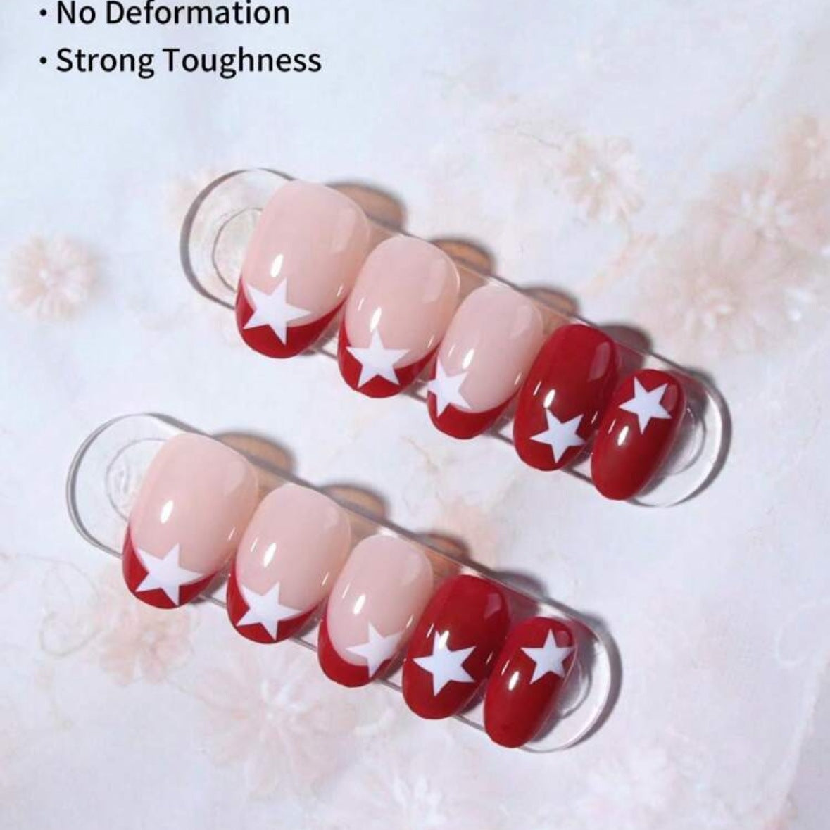 Kunstnagelset mit glamourösen Sternen-Design Brehn