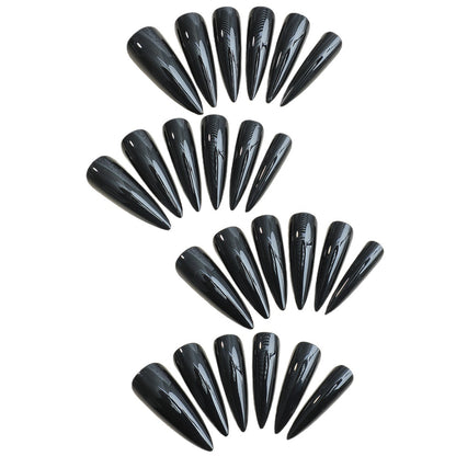 Scharfe Spitzige Stiletto Press-On Nagelset