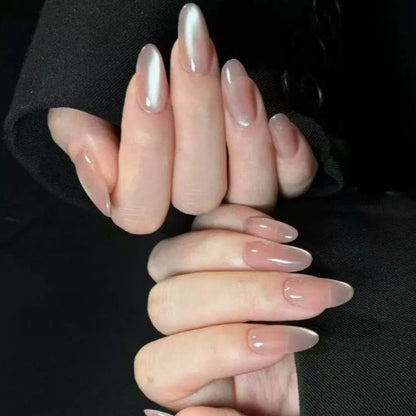 Premium Glänzende Mandel Form Nagelverlängerungen Brehn