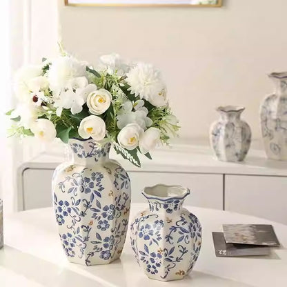 Blumeninspiriertes Dekoratives Keramikvase