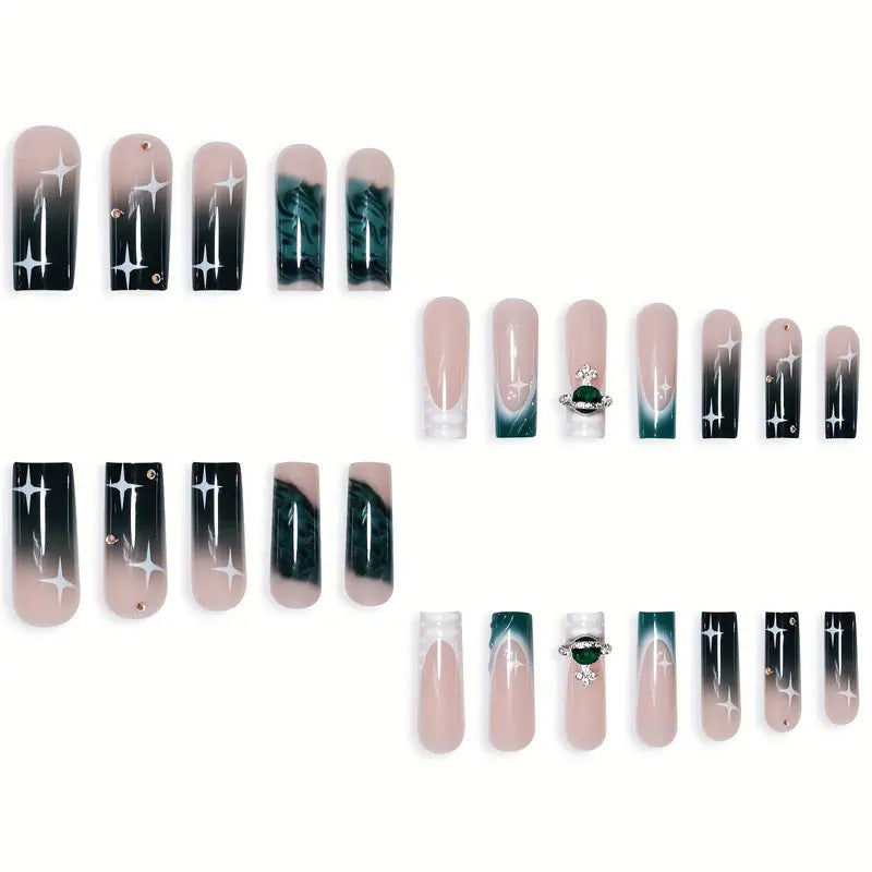 Künstlerische Press-On Nagelkunst Extensions Brehn