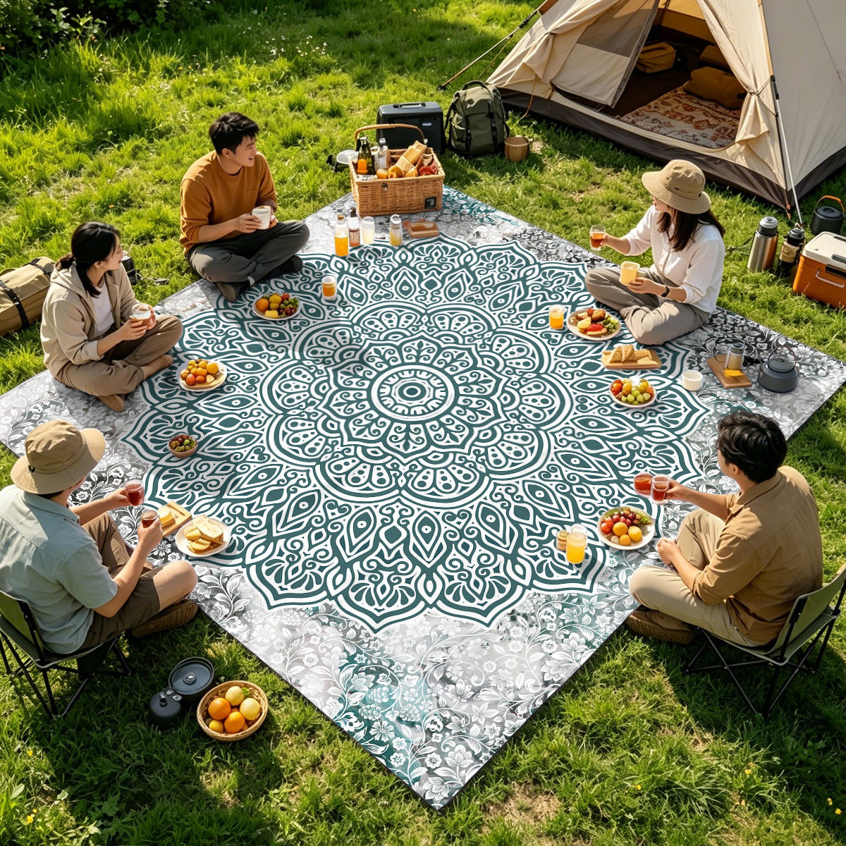 Mandala Design Strandmatte Brehn
