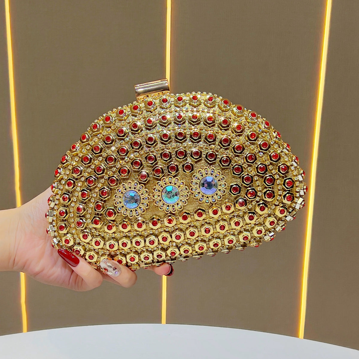 Glamouröse Strass Abendtasche