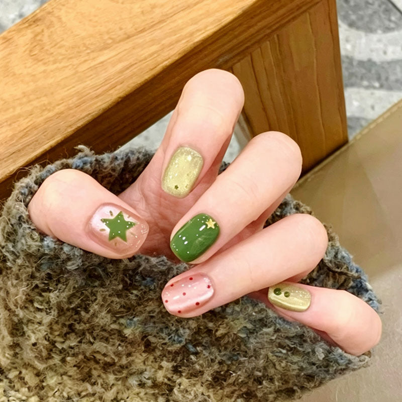 Künstlerisches Press-On Nagelkunst Design Set Brehn