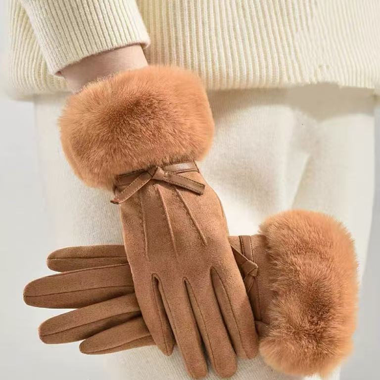 Plüschfell Bündchenhandschuhe Brehn