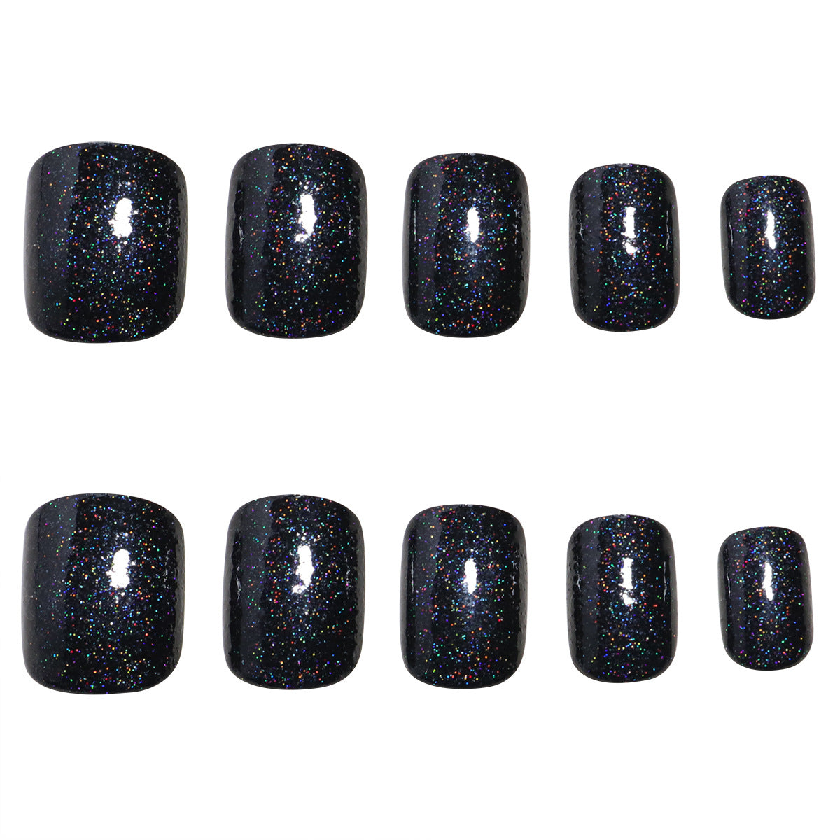 Glamouröse glitzer-infused press-on Nagelset Brehn