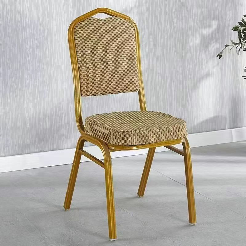 Eleganter gepolsterter Essstuhl mit goldenen Rahmen Brehn