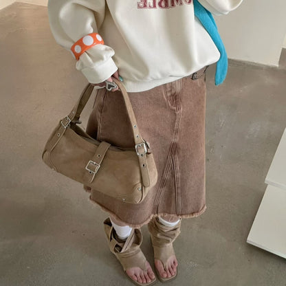 Wildleder Schultertasche