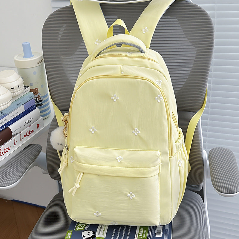 Blumenverzierte leichte Schulrucksack