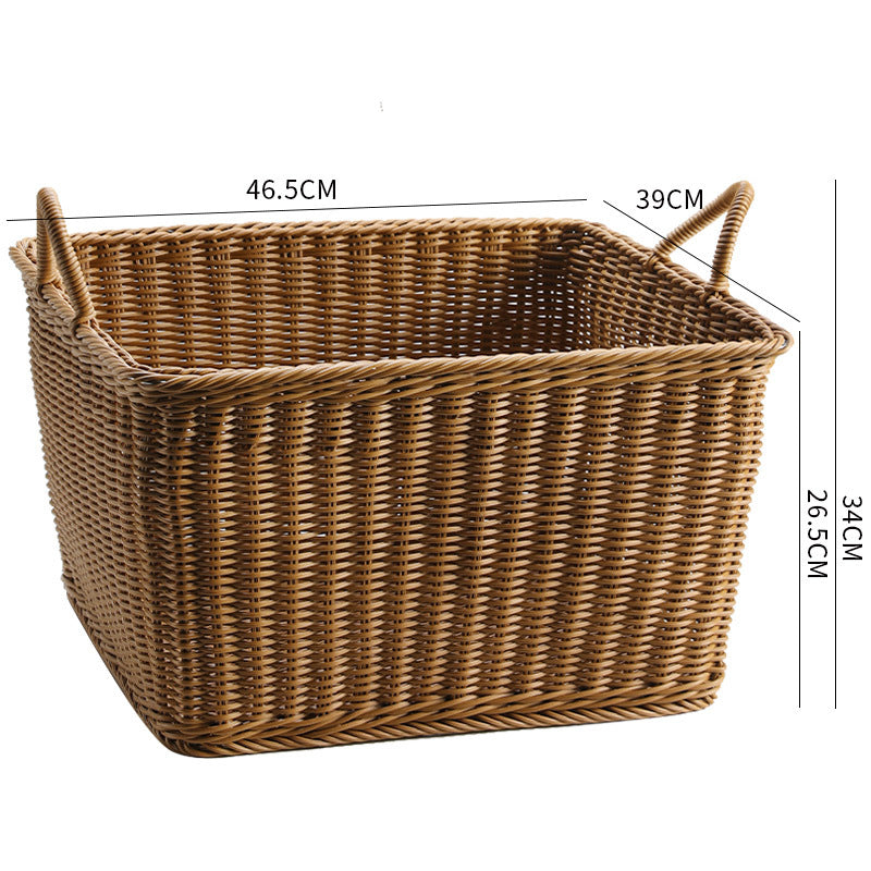 Unisex Geräumiger Aufbewahrungskorb aus geflochtenem Rattan Brehn