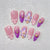 Dekoratives Press-On Nagelkunst Set mit floralen und ozeanischen Themen Brehn