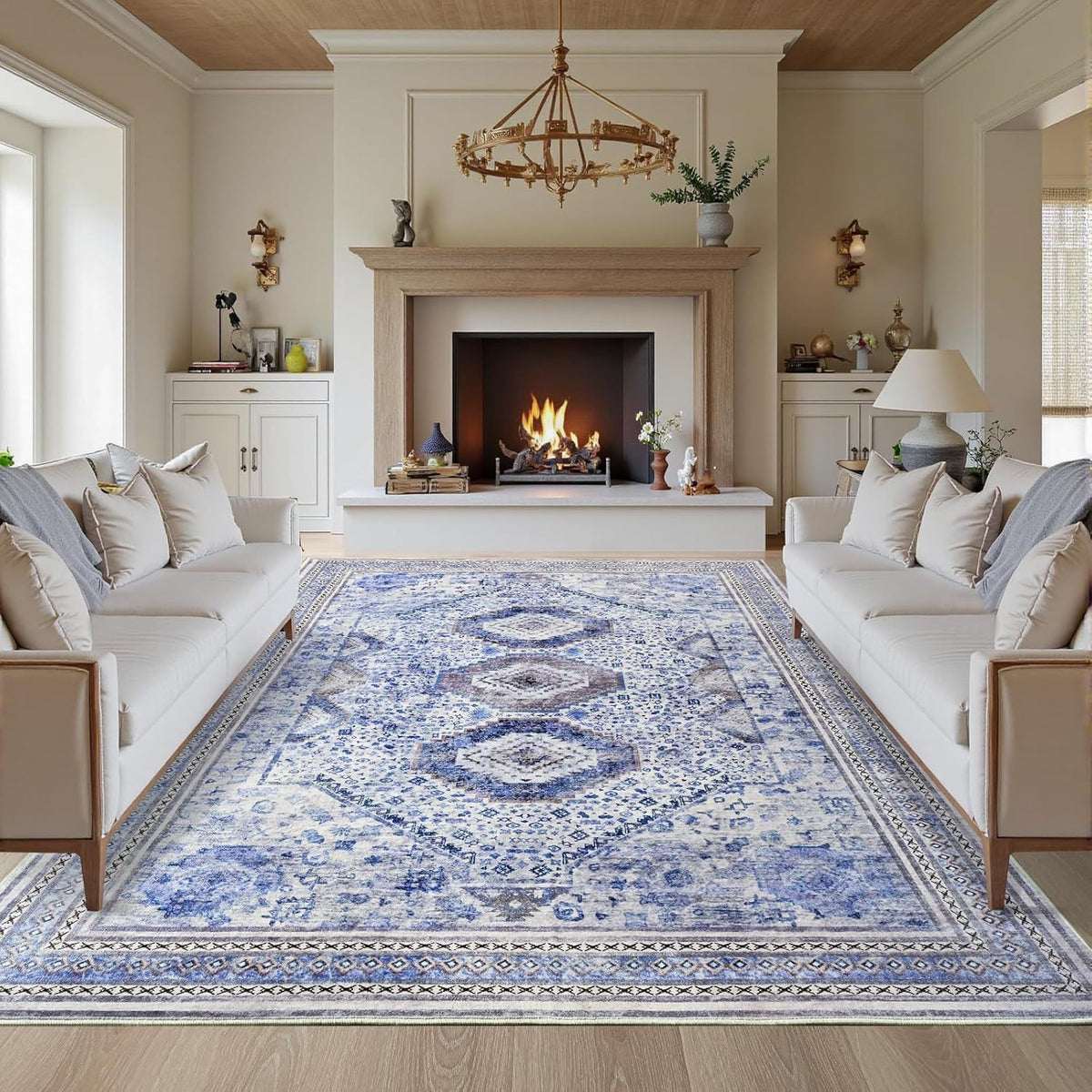 Vintage-inspirierter dekorativer Teppich