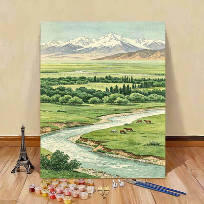 Scenic Nature Landscape Malen nach Zahlen Set Brehn