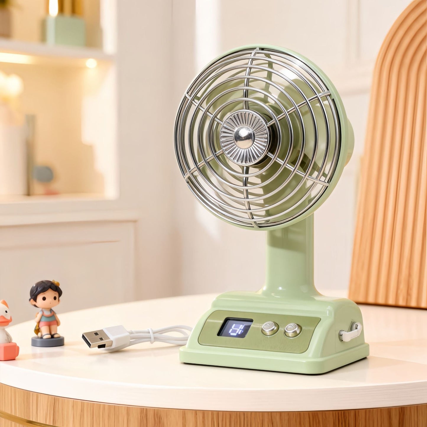 Frauen tragbarer Tischventilator mit digitaler Steuerung Brehn