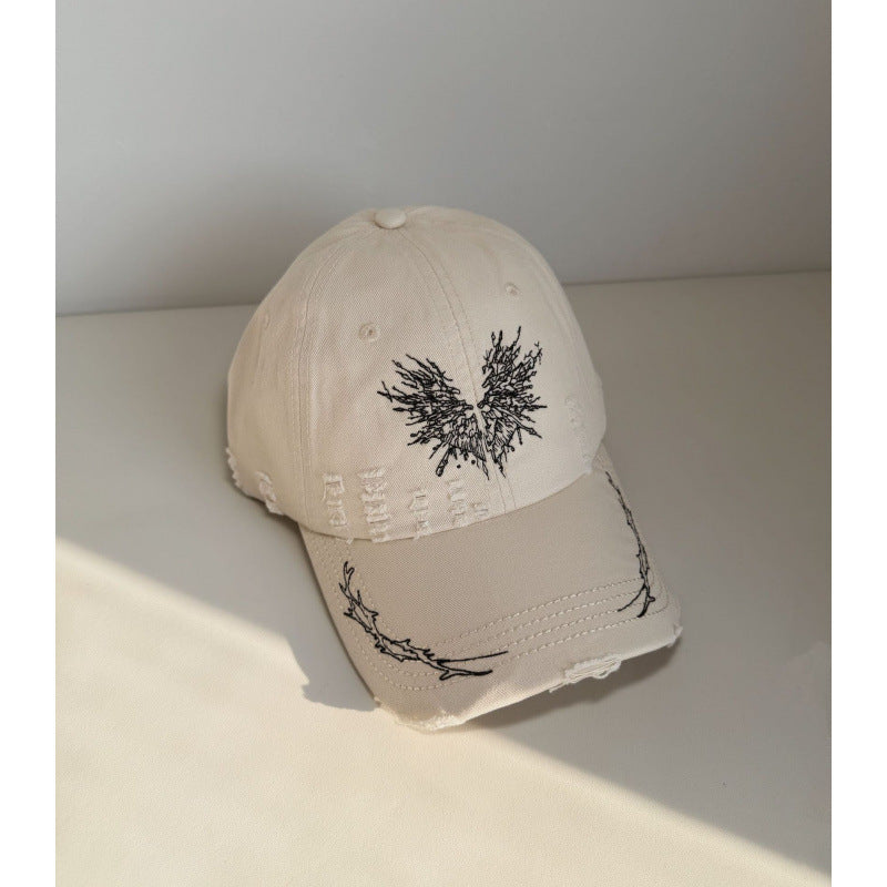 Damen Distressed Graphic Snapback Cap Brehn