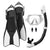 Schnorchelset mit Hochwertigen Flossen und Ergonomischer Tauchmaske Brehn