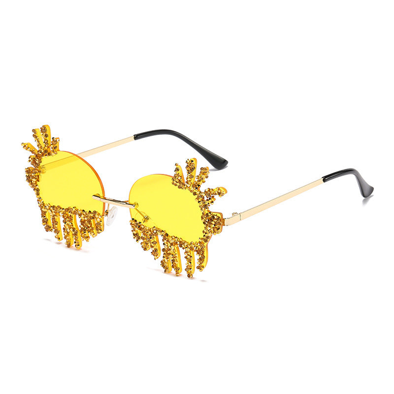 Damen Extravagante Sonnenbrille mit funkelnden Strassverzierungen Brehn