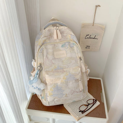 Stylische Illustrierte Rucksack Brehn