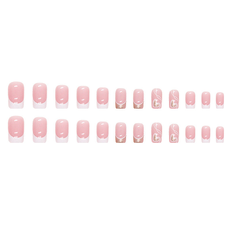 Herz-Design Press-On Nagelkunst Tipps Brehn