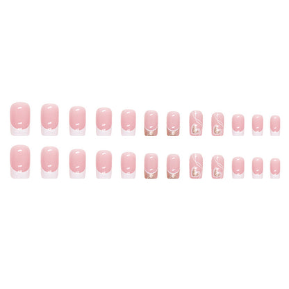 Herz-Design Press-On Nagelkunst Tipps Brehn