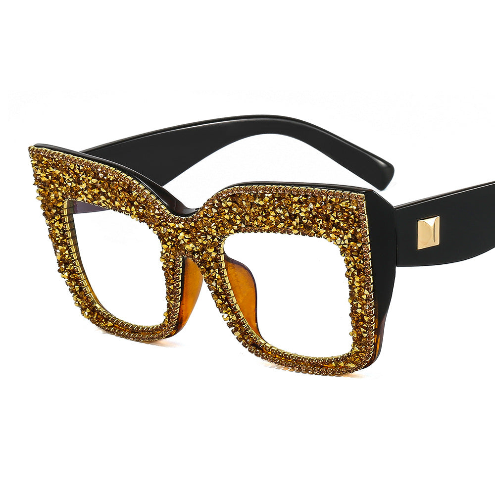 Damen auffällige Statement-Sonnenbrille mit glamourösem Rahmen Brehn