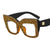Damen auffällige Statement-Sonnenbrille mit glamourösem Rahmen Brehn