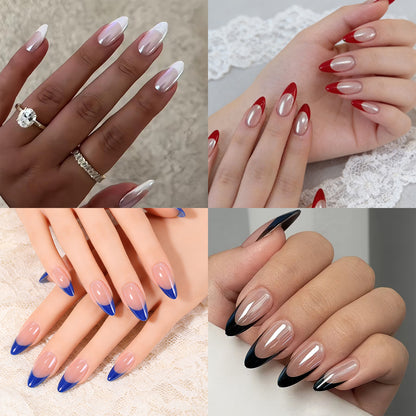 Elegante Französische Spitze Acryl-Nagelerweiterungen Brehn