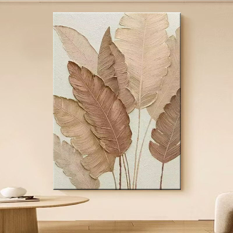 Texturiertes Botanisches Relief Leinwandkunst