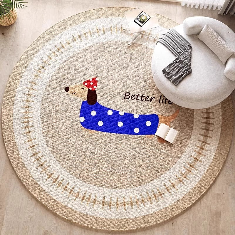 Dekorativer hundethemed Bereichsteppich für die Wohnkultur