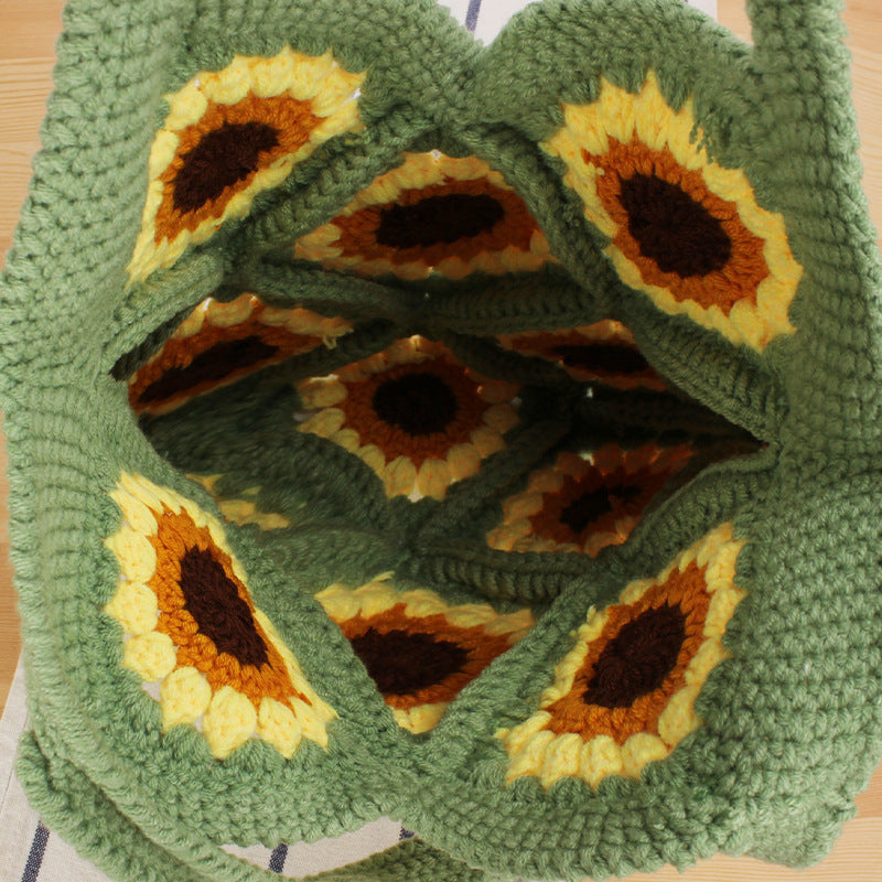 Handtasche mit Floralen Häkelmustern Brehn